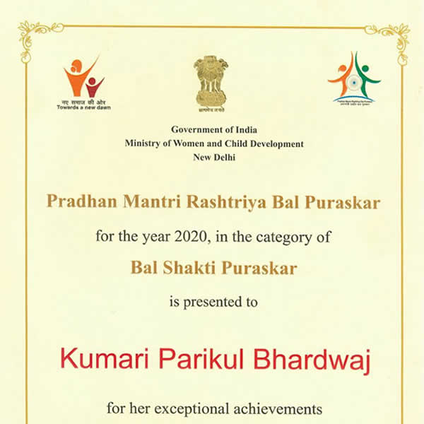 Parikul Bhardwaj - Certificate