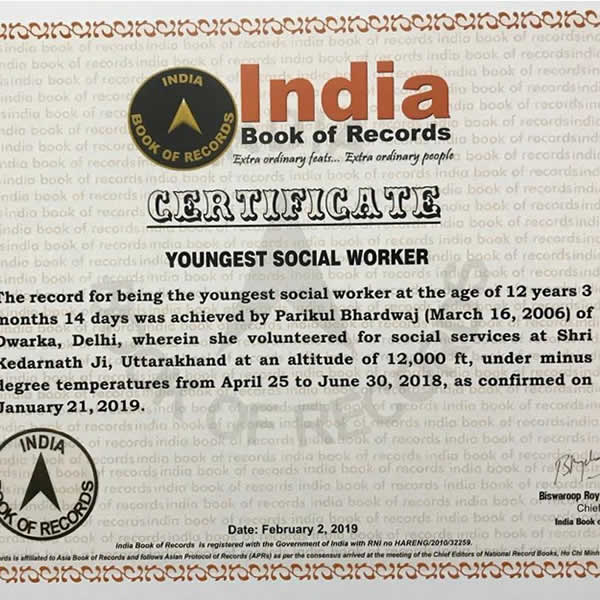 Parikul Bhardwaj - Certificate